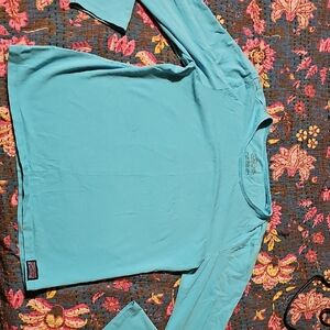 Women's CHEROKEE Blue Long Sleeve Shirt